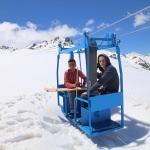 Ovit Dağı'nda "Lazferik" ile kayak keyfi