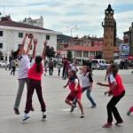 Yozgat'ta sokak basketbolu oynandı