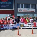 Tekirdağ'da sağlık çalışanları eylem yaptı