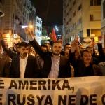 İstanbul'da "Rusya" protestosu
