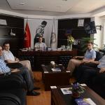 Dinar'da hakim ve savcılardan veda ziyareti