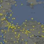 Saldırı sonrası hava trafiği radara böyle yansıdı