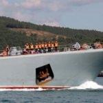 Rus gemisi Azov Boğaz'dan böyle geçti