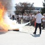 Sarayönü'nde PVC işçilerine yangın eğitimi