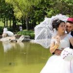 Evlilik anılarını Japon Bahçesi'nde ölümsüzleştiriyorlar