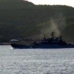 Rus savaş gemisi Ege'ye açıldı