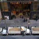 Trump'a kum yüklü kamyonlarla güvenlik önlemi