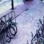  Bisiklet hırsızı güvenlik kamerasında