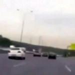 Trafik magandasının ölümle oyunu kamerada