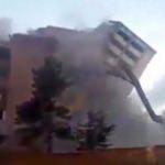 Sivas'ta 11 katlı hastanenin yıkımında büyük panik