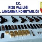 Rize'de kaçak silah üretilen eve operasyon