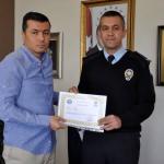 Arguvan'da başarılı 4 polise başarı belgesi verildi