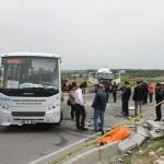 Beton mikseri ile halk otobüsü çarpıştı: 2 ölü, 7 yaralı