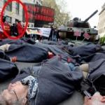 Almanlar &ccedil;ıldırdı! Arkadaki bayraklara dikkat