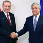 Cumhurbaşkanı Erdoğan, Tajani'yi kabul etti!