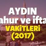 Aydın iftar ve sahur vakti 2017 - Aydın Ramazan İmsakiyesi 