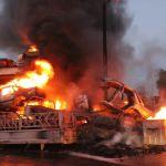 Konya'da hurda araç deposunda yangın
