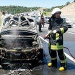Seydişehir'de otomobil yangını
