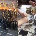 Halk polisle çatışırken sarma saran Türk teyzeler