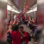 Metroda 'Tayyip Erdoğan' tezahüratı