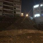 Gaziantep'te bir binanın istinat duvarı çöktü