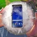 Galaxy S8 buz kalıbı içerisinde fırlatılırsa...