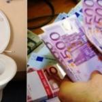 Tuvaletlerde 500 Euro'luk banknotlar bulundu!