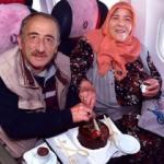 40 yıllık evlilere THY uçağında sürpriz kutlama