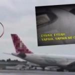 Atlasjet u&ccedil;ağında korku dolu anlar...