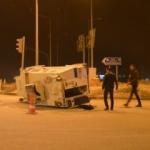 Ağrı'da zırhlı polis aracı devrildi: 1 yaralı