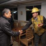 Belediye Başkanı Akın, madencileri ziyaret etti