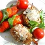 Közlenmiş biber ve patlıcanlı tavuk sarma tarifi