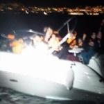 Sürat teknesinde 32 kaçak yakalandı
