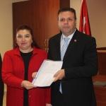 CHP Edirne Merkez İlçe Başkanı Ün mazbatasını aldı