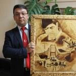 Yaptığı tabloyu Cumhurbaşkanı Erdoğan'a hediye etmek istiyor