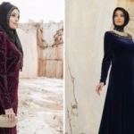 Tesettürde yeni trend: Kadife elbiseler