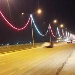 Bismil köprüsü aydınlatıldı