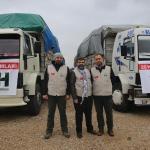 Suriyelilere 4 tır yardım malzemesi