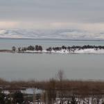 Beyşehir Gölü'nde kar güzelliği