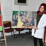 Suriyeli ressamdan Halisdemir ve Sekin portresi