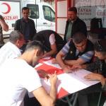 Osmaniye'de güvenlik korucuları kan bağışında bulundu