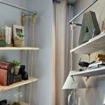 Evde dekoratif asma raf yapımı