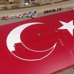 Afşin Belediyesinden dev Türk bayrağı motifi