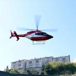 Ambulans helikopter Afgan bebek için havalandı