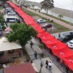 Samsun'da 1919 metrelik dev Türk bayrağı!