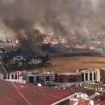 E-5 kenarında yangın! Trafik durdu