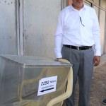 Köyde kurulan sandıkta 2 seçmen oy kullandı