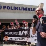 İzmir'de "sağlıkta şiddete hayır" eylemi