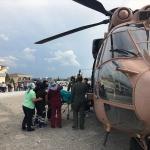 Hava ambulansı ve askeri helikopter hastalar için havalandı