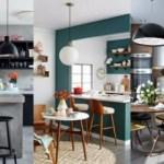 Küçük evler için Amerikan mutfak modelleri